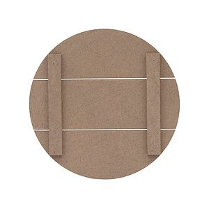 12" Round MDF Slatted Wood Print