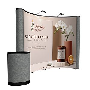 10' Curved ARISE Floor Display Kit (Mural with Fabric Ends)