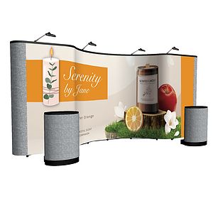 20' Combination ARISE Floor Display Kit (Mural with Fabric Ends)