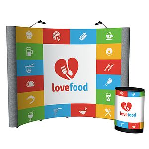 10' Echo Pop-Up Display Kit (Mural with Fabric Ends and Lights)