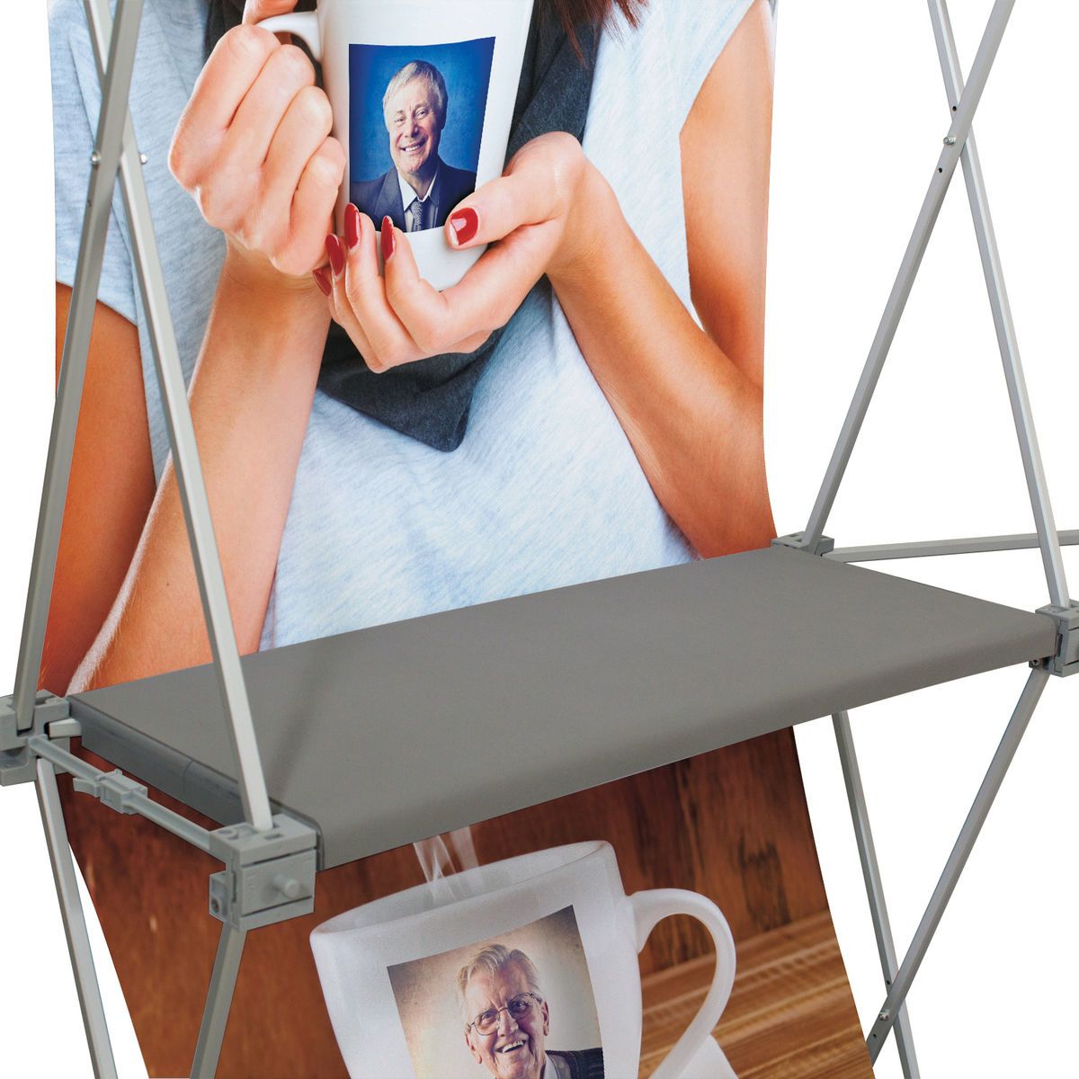 Deluxe GeoMetrix Gray Shelf