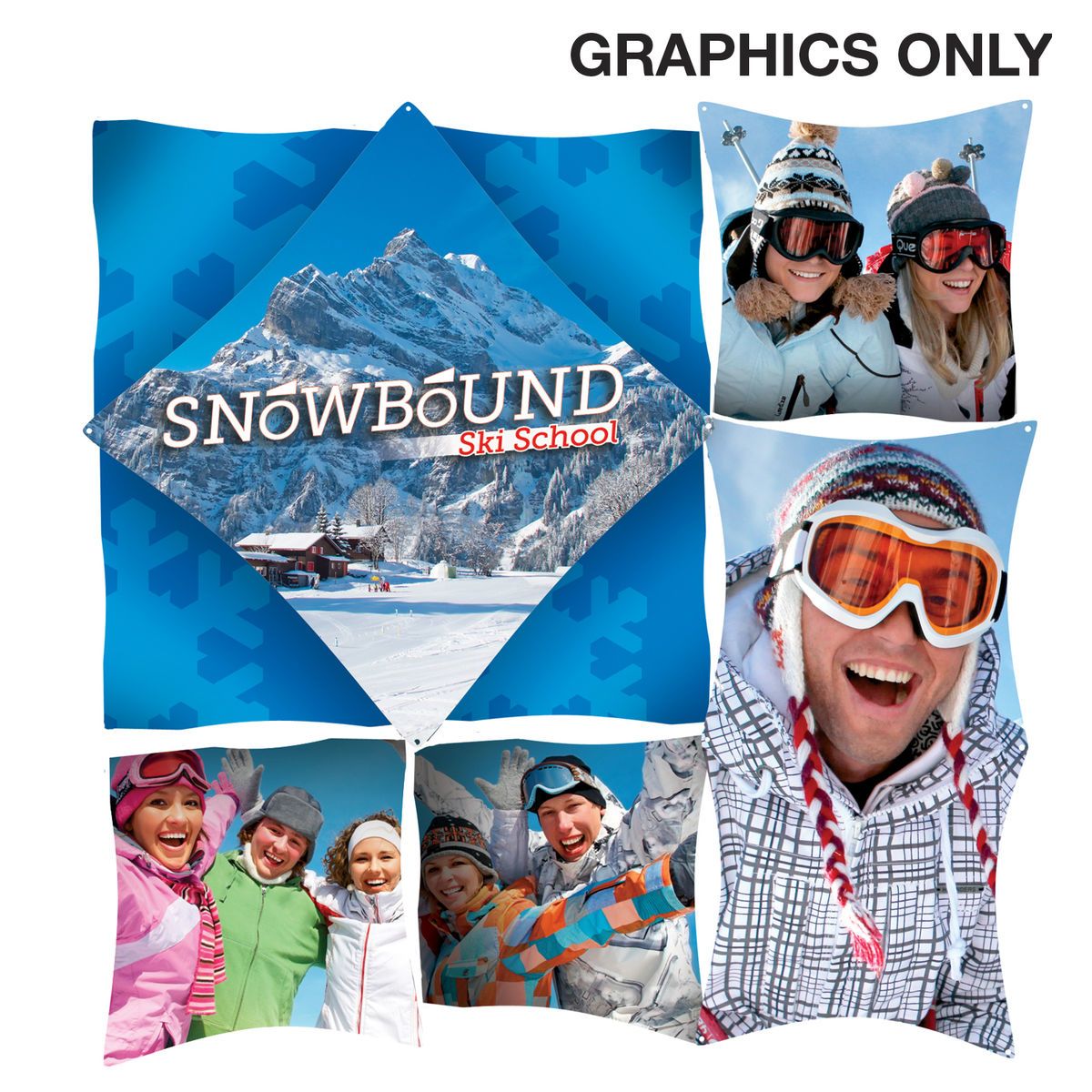 9-Quad Straight InterChange Graphic Panels (Deluxe GeoMetrix Classic)
