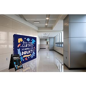 8' Straight Splash Floor Display Wrap Kit (Polyester Knit)