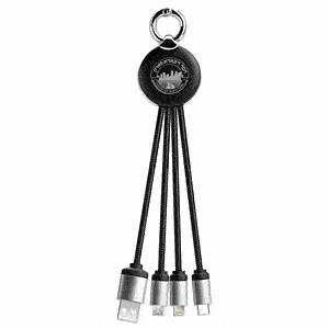 Howe 4 in 1 Light up logo Charging Cable with