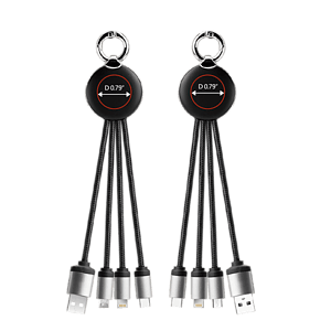 Howe 4 in 1 Light up logo Charging Cable with
