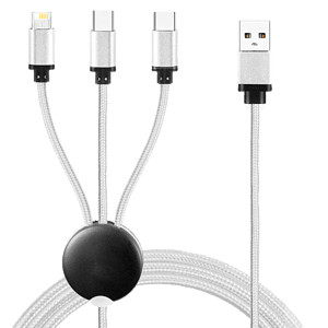 Cherry Avenue 3 in1 Logo Light Up Charging Cable with iPhone & Android 2  - Simports