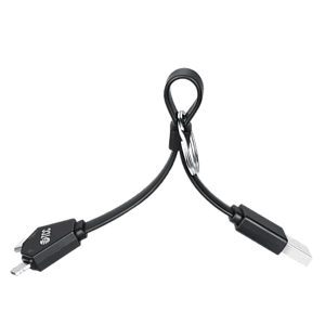 Kelso 22cm length TPE 3in1 Charging Cables w/ USB tip, Type C tip, iPhone & Android 2 in 1 tip
