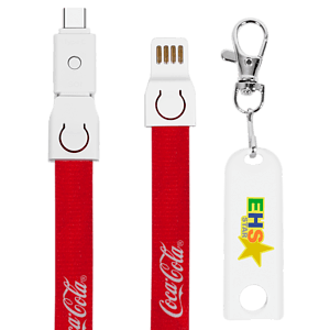 Wildrose Lanyard, 3 in1 Charging Cable with USB Tip