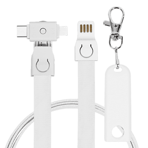 Wildrose Lanyard, 3 in1 Charging Cable with USB Tip