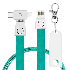 Wildrose Lanyard, 3 in1 Charging Cable with USB Tip