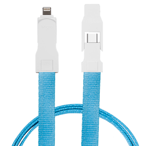 Justine Street 900cm Lanyard, 4in1 Charging Cable w/ USB Tip and Type C