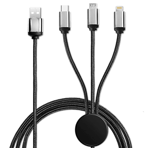Modesto Back-lit 3-in-1 Charging Cable