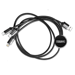 Modesto Back-lit 3-in-1 Charging Cable
