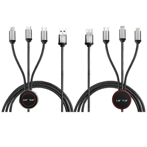 Modesto Back-lit 3-in-1 Charging Cable