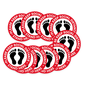 Social Distancing Floor Decal Stickers- 0.30mm thickness