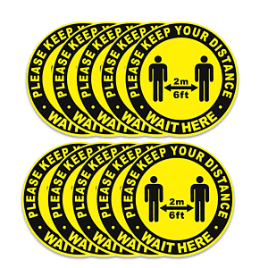 Social Distancing Floor Decal Stickers - 0.46mm thickness
