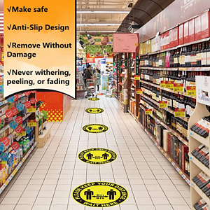 Social Distancing Floor Decal Stickers - 0.46mm thickness
