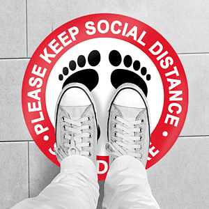 Social Distancing Floor Decal Stickers - 0.46mm thickness