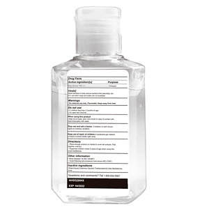 Quickship 2 oz Rectangle 75% Alcohol Hand Sanitizer