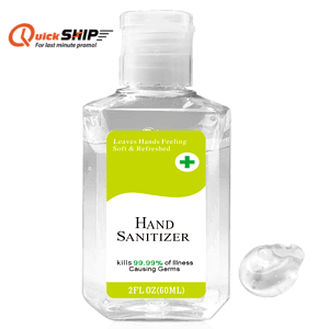 Quickship 2 oz Rectangle 75% Alcohol Hand Sanitizer