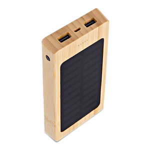 Marquette Solar Panel 8000mah Bamboo Power Bank