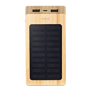 Marquette Solar Panel 8000mah Bamboo Power Bank