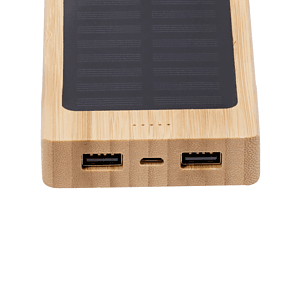 Marquette Solar Panel 8000mah Bamboo Power Bank