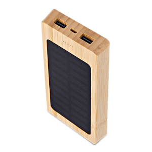 Marquette Solar Panel 8000mah Bamboo Power Bank