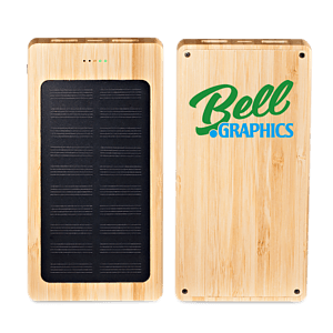 Marquette Solar Panel 8000mah Bamboo Power Bank