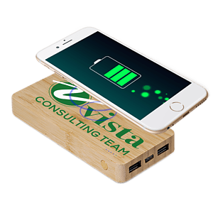 Hayes Street Bamboo Wireless Power Bank 10000