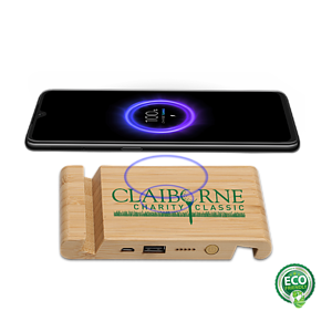 Rosebud Eco-Friendly 3-in-1, Phone Holder 5000mAh Power Bank and Wireless Charger