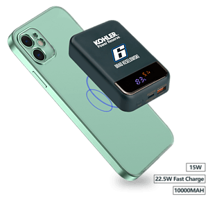 22.5W Color Screen Fast Charge 10000mAh Power Bank with 15W Magnetic Wireless Charger