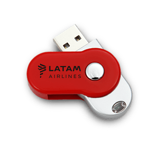Winfield Rounded Red Swivel USB Flash Drive