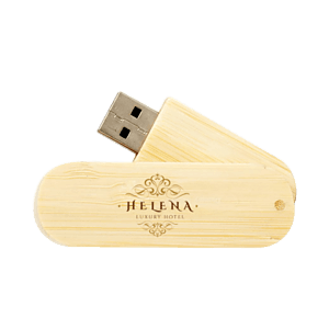 Hinsdale Eco-Friendly Bamboo Swivel USB