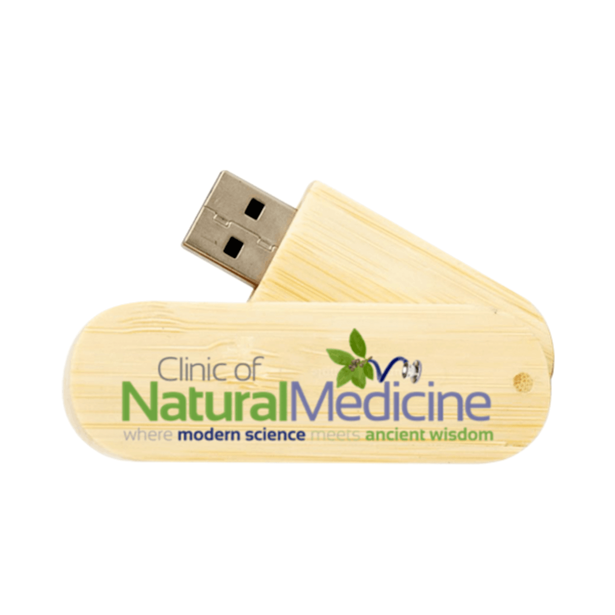 Hinsdale Eco-Friendly Bamboo Swivel USB
