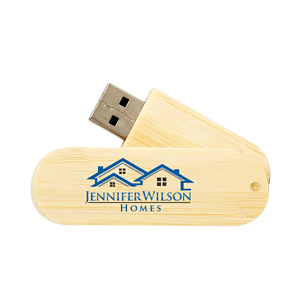 Hinsdale Eco-Friendly Bamboo Swivel USB