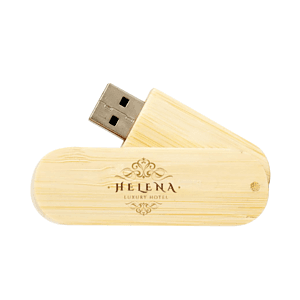 Hinsdale Eco-Friendly Bamboo Swivel USB