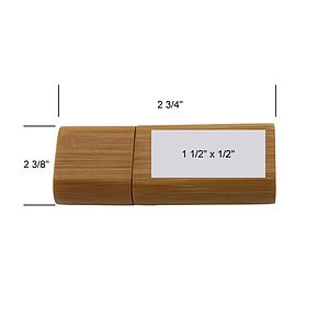 Bonnie Carbonized Bamboo Curved-Edge USB