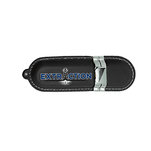 Hazelhurst Leather Round Stitch USB