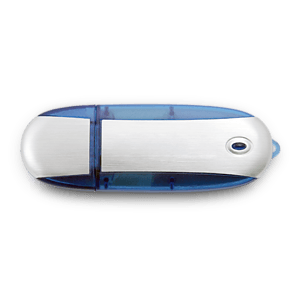 Lemont Brushed Aluminum Oval USB Flash Drive