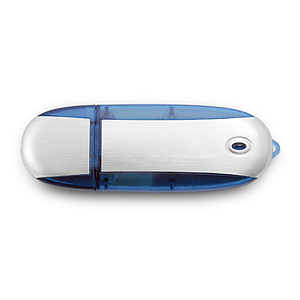 Lemont Brushed Aluminum Oval USB Flash Drive