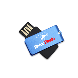 Waltham Mini USB Flash Drive w/ Metallic Swivel Cap