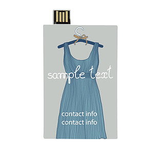 Naperville White/Off White Credit Card USB Flash Drive
