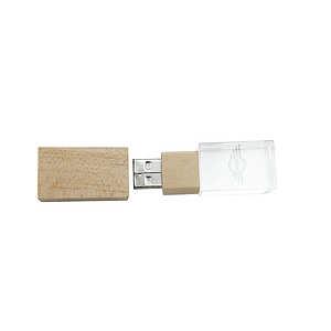 Northville Light Up Wooden Crystal USB