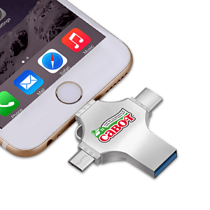 Cicero 3 Way Metal USB
