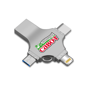 Cicero 3 Way Metal USB