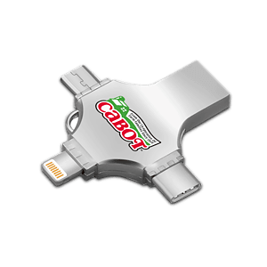 Cicero 3 Way Metal USB