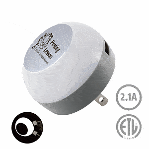 Ludlam ETL  2-Port Wall Charger Night Light