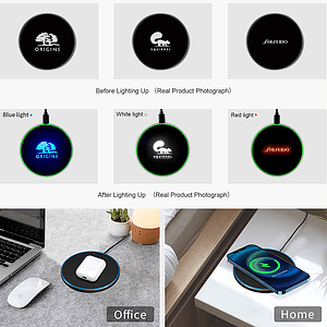 Walnut Street Light-up 15W Qi Wireless Charger