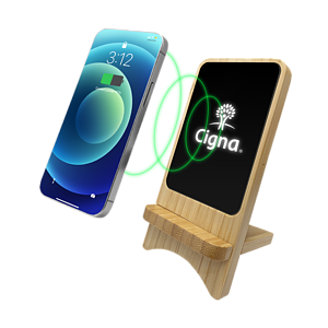 Aurora  Light-up Bamboo Wireless Charger Stand